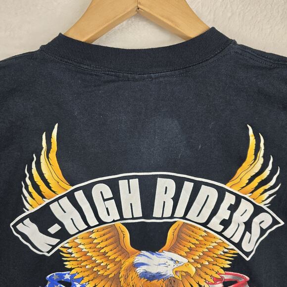Vintage Motorcycle Biker K-High Riders Eagle Shirt Large All Sport USA Made - Picture 7 of 9